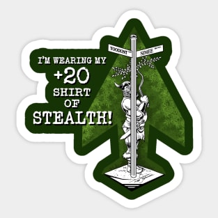 +20 SHIRT OF STEALTH Sticker